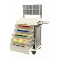 Carucior anestezie, cu inox , sertare si inchidere centralizata, TCAC 1310