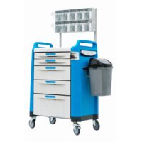 Carucior pentru anestezie, cu sertare si inchidere centralizata, TCDA 1510