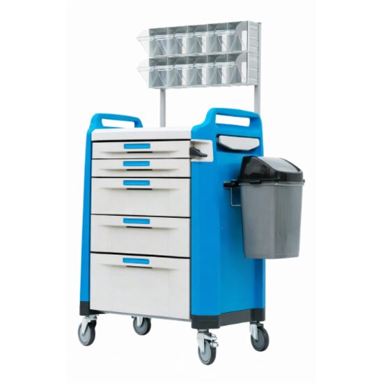 Carucior pentru anestezie, cu sertare si inchidere centralizata, TCDA 1510