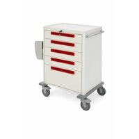 Carucior pentru medicamente si tratament, cu 5 sertare si inchidere centralizata, TCDE 1515