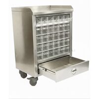 Carucior medical pentru tratament, cu sertar si casete detasabile, TCDE 1560