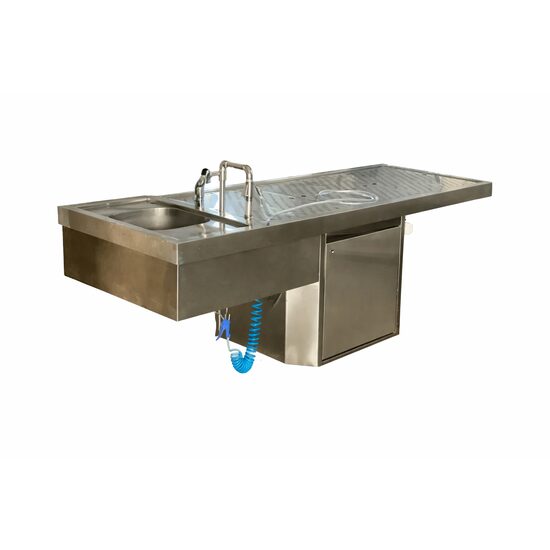 Masa de autopsie, cu sistem de spalare si evacuare, TOMU 6100