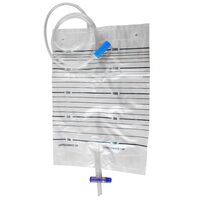 Punga urinara / drenaj, adulti, 2000 ml, cu evacuare T, sterila, gradata, cu dispozitiv pentru golire si supapa antireflux