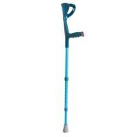 Carja medicala, cu sprijin, cot, reglabila, adulti, aluminiu anodizat, de mers, albastru, anatomica, confortabila, maner antialunecare, cu ochi de pisica, RP701B