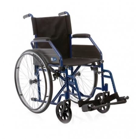Scaun cu rotile pentru transportul pacientilor, pliabil, din otel, buzunar pentru documente, cotiere laterale pliabile, suport picioare ajustabil, 120 kg, CP102-45