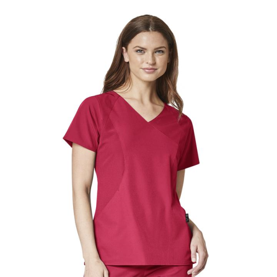 Bluza uniforma medicala, WonderWink NEO, dama, rosu