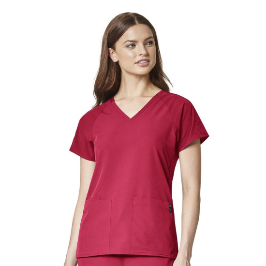 Bluza uniforma medicala, WonderWink NEO, dama, rosu