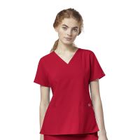 Bluza uniforma medicala, W123, dama, rosu