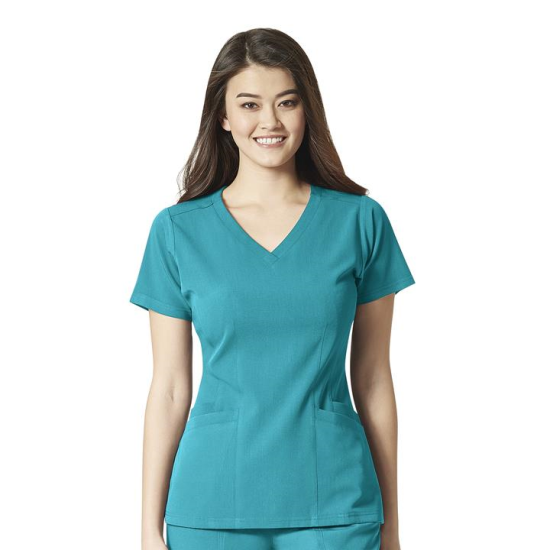 Bluza uniforma medicala, WonderWink Aero, dama, turcoaz