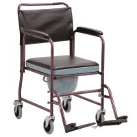 Scaun de toaleta, sezut detasabil, roti, spatar, greutate maxima utilizator 100kg, KY691