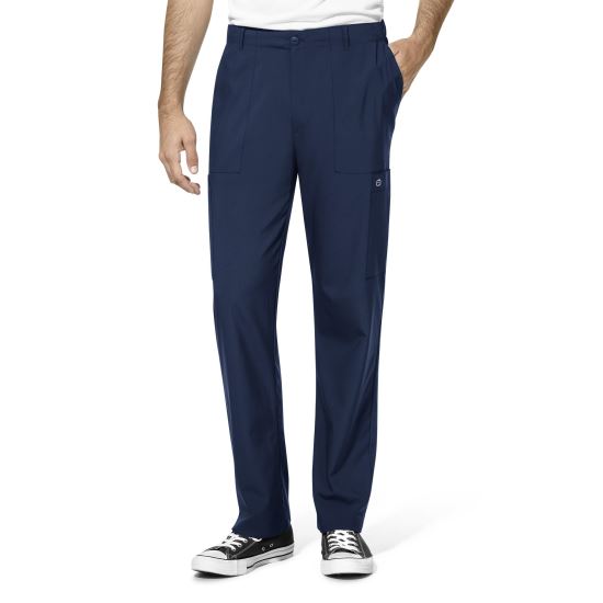 Pantaloni uniforma medicala, W123, barbat, NAVY- bleumarin (LUNG)
