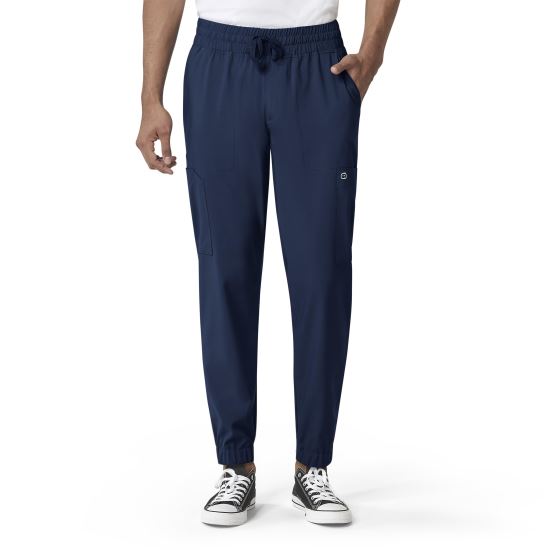 Pantaloni uniforma medicala, W123, barbat, NAVY- bleumarin 