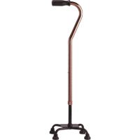 Baston medical, de mers, aluminiu, reglabil, 4 picioare (puncte sprijin), pentru varstnici, inaltime totala 73-96 cm, KY934